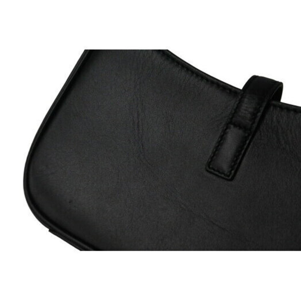 SAINT LAURENT Hobo Shoulder Leather Bag Black Gold - Picture 8 of 8